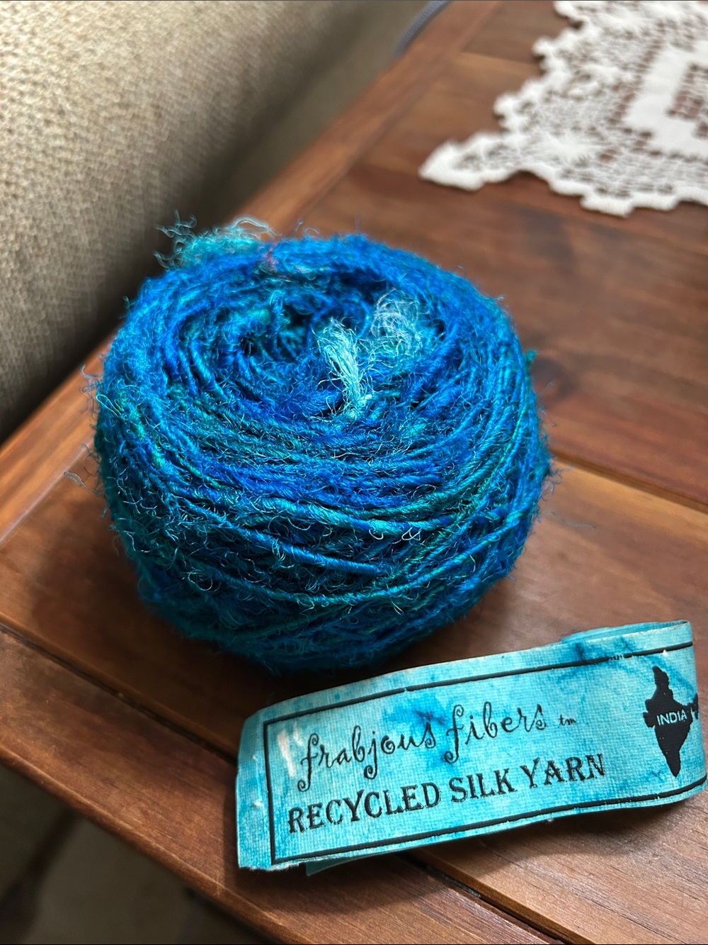Frabjous Fibers Recycled Silk Yarn